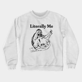 Monkey Funny T-Shirt, Literally Me Funny Shirt, Oddly Specific Shirt, Funny Meme Shirt, Monkey Meme Shirt, Y2K 2000'S Shirt, Parody Shirt Crewneck Sweatshirt